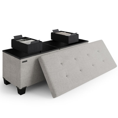 Vérrant Fabric Storage Ottoman Bench