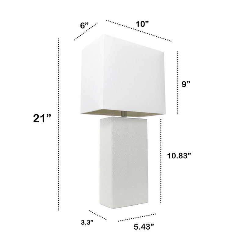 Jackson Table Lamp, White, No