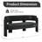 Upholstered Barrel Backrest Loveseat Sofa-734679137