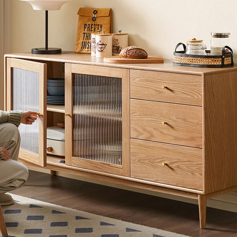Buffet Modern Burlywood, H 31,89 po x l 47,24 po x P 15,75 po