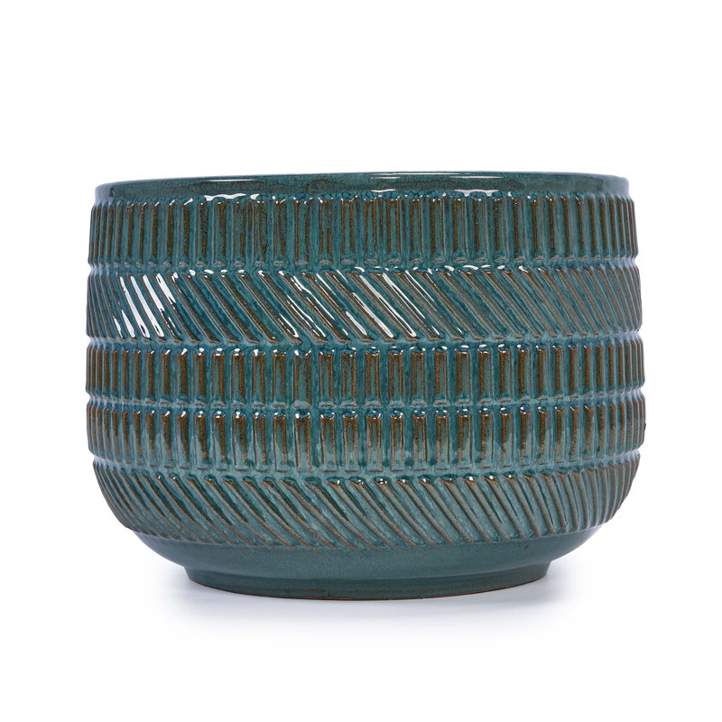 3 pots de fleurs en céramique, pot de fleurs moderne pour patio, jardin ou rebords de fenêtre