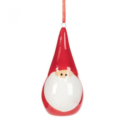 Ornement de Noël en forme de père Noël gnome