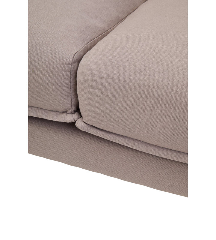 4 Seater Linen Sofa & Chaise, Grey