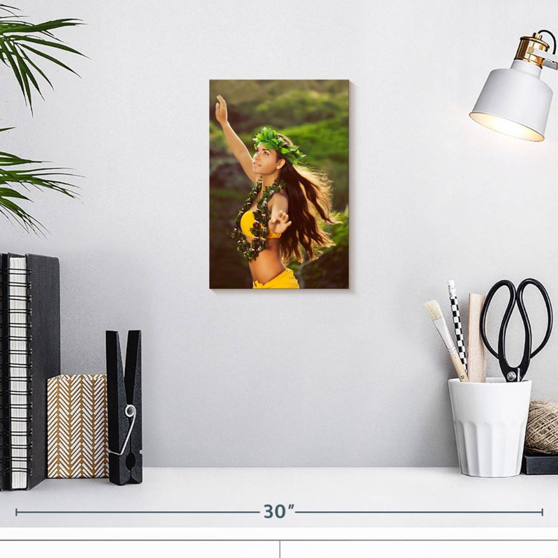 Enn Young Hula Dancer, 12" H x 8" W