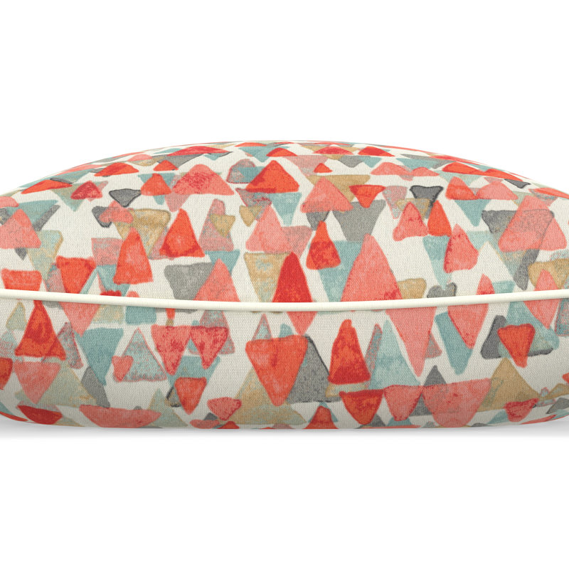 Pillow Perfect Abstract Indoor/Outdoor Accent Throw Pillow, 16.5" H x 24.5" W, Pink/Red, Rectangular