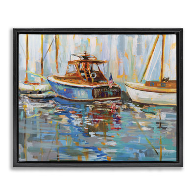 «Old Fashioned Boat Harbor», art mural encadré par Jeanette Vertentes