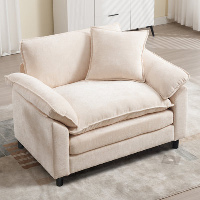 Fauteuil d'appoint surdimensionné en chenille