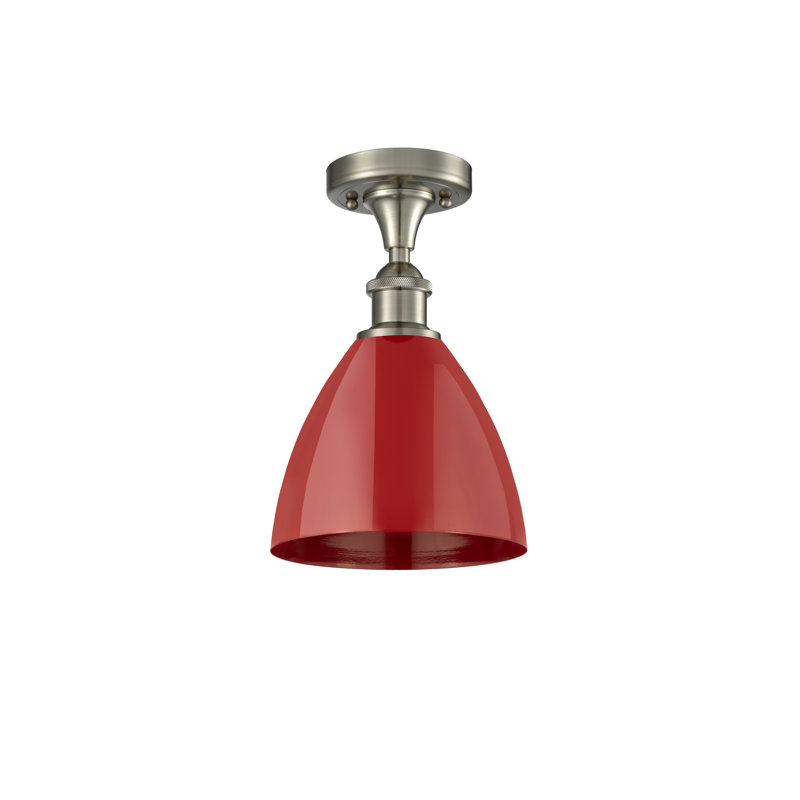 Semi encastrement, Rouge, Nickel satiné brossé