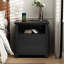  2 Drawers Solid Wood Construction Nightstand With Storage and Open Shelf, Built-In 2 Power Outlets, 1 USB Port, And 1 Type C Port-1282547217