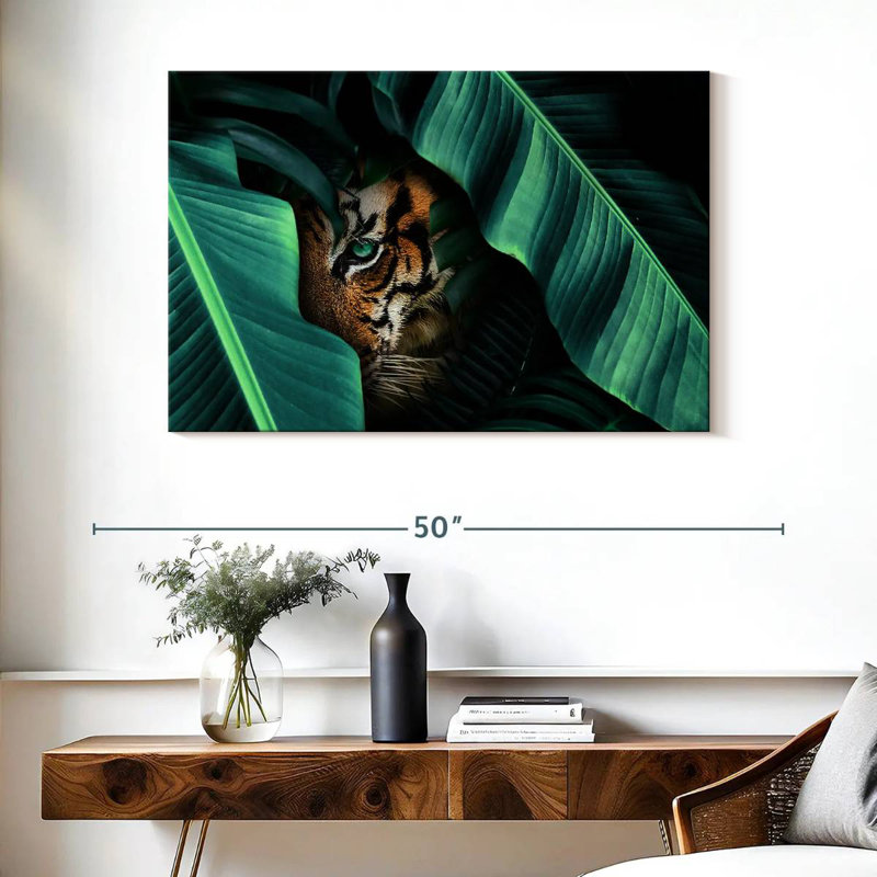 Brampt Hiding Tiger, 26'' H x 39'' W