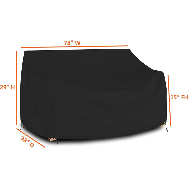 High Density Multipurpose Waterproof Outdoor Loveseat Bench Cover,Patio Louange 3-Seat Deep Bench Cover