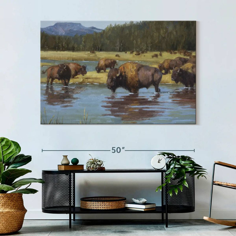 Buffalo Crossing, 34" H x 51" W
