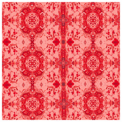 Red Ornate Mandala Blankets