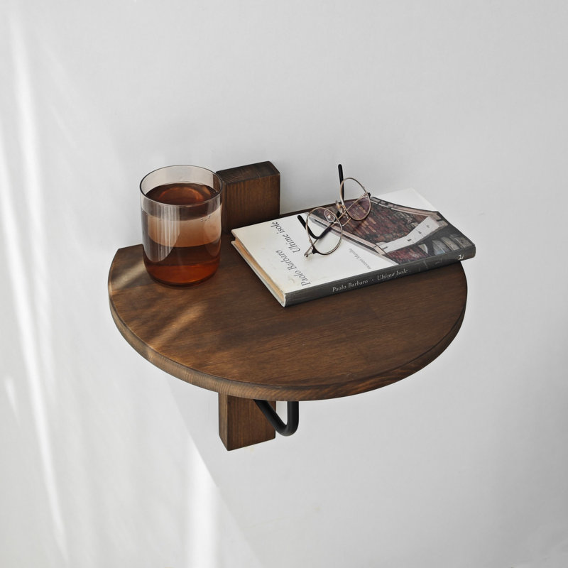Locelso Wood Floating Shelf, Dark Brown