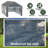10 Ft. W x 20 Ft. D Carport Galvanized Steel Portable Garage Storage Shed Canopy-92474563