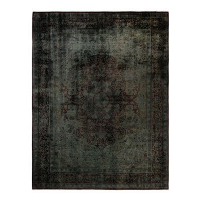 Yanara One-of-a-Kind 9' 3" X 12' 0" New Age Wool Area Rug Gray