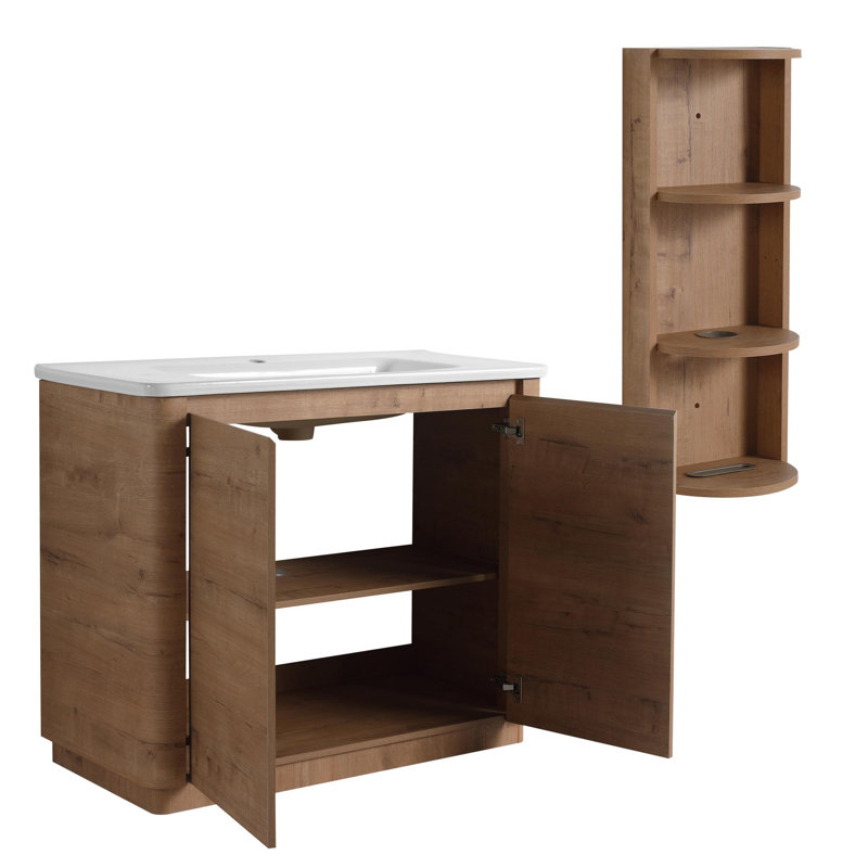 Meuble-lavabo simple 40 po avec lavabo et armoire d'appoint 40 po