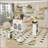 80-Inch Expandable Kitchen Island With Dining Table, Solid Wood Grain Countertop With Power Outlet, Mobile Storage Cart With Cabinet & 2 Drawers, Kitchen Prep Table(White)-2017189706