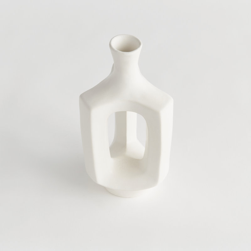 Sonya Handmade Clay Table Vase, 10.75" H x 5.25" W x 5" D