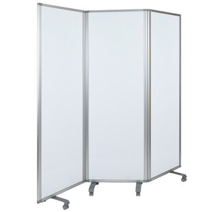 Ghent Floor Partition Full Panel Infill, Clear Acrylic with Aluminum Frame, 72H x 48W