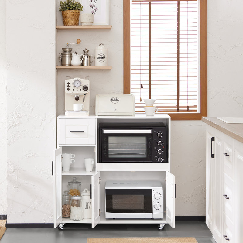Kelon 89cm Kitchen Pantry, White