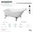 Kingston Brass Aqua Eden 67-Inch Cast Iron D-Shaped Single Slipper Clawfoot Tub (No Faucet Drillings)-52368761