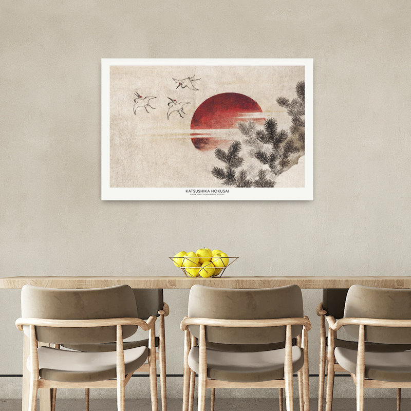 Art mural contemporain abstrait Katsushika Hokusai, H 36 po x l 24 po