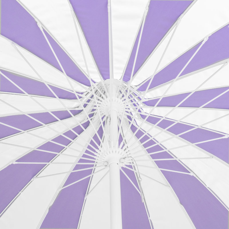 Parasol d'extérieur 8 pi, Mauve / Blanc