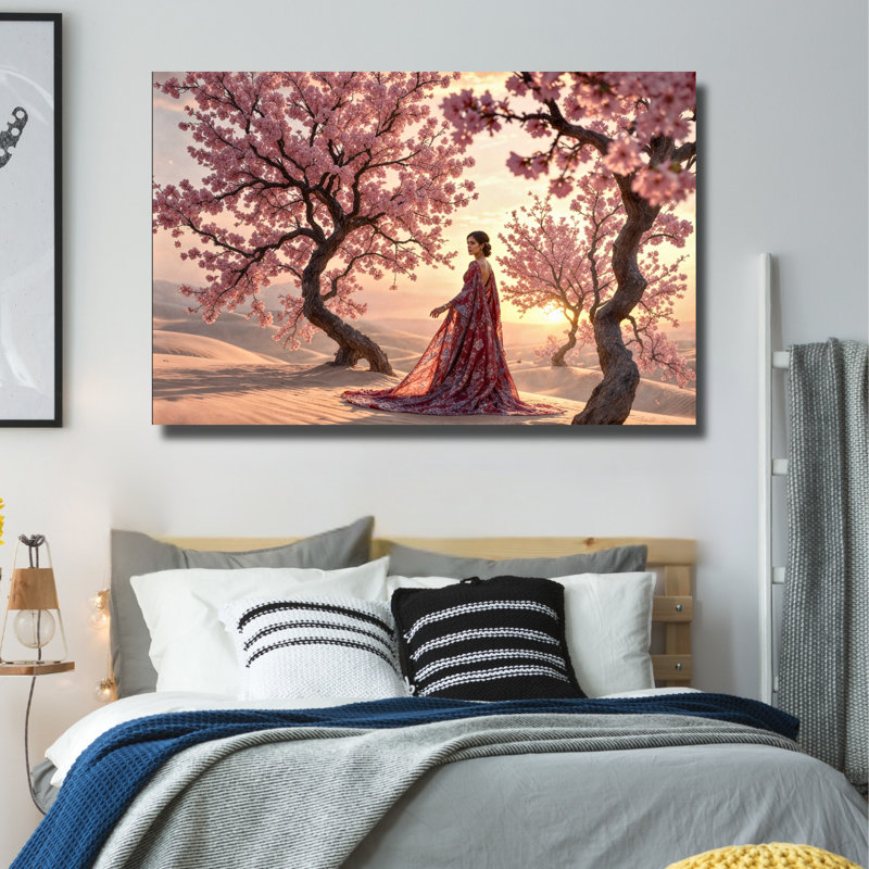 Art mural Cherry Blossom Desert, H 16 po x l 20 po