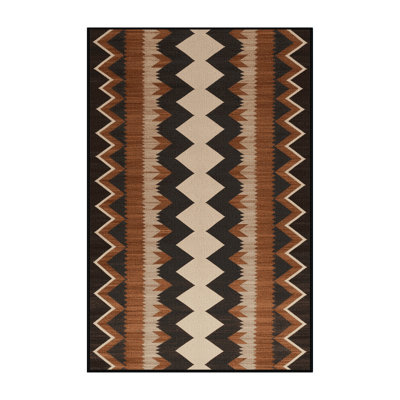 Washable Navajo Chevron Southwestern Area Rug