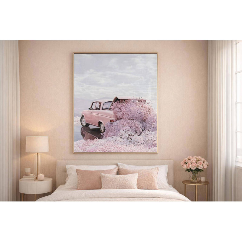 Blush Getaway - 48" x 32" - Gloss Canvas in Frame