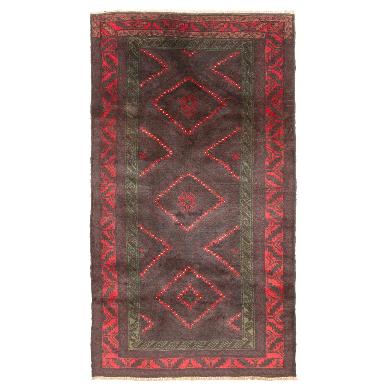 Tapis brun Teimani 3 pi 4 po x 6 pi 1 po