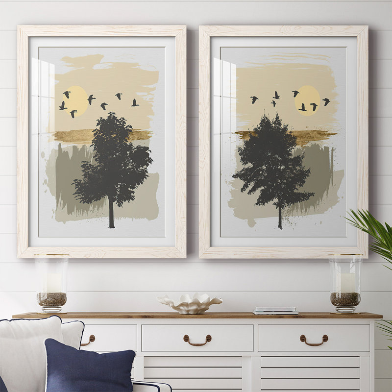 «Leaving Home», reproduction encadrée de qualité supérieure - prête à être accrochée, Blanc, H 27,5 po x l 75 po x P 1,5 po