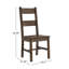 Ensemble de 2 chaises de salle à manger en bois brun doré rustique