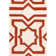 Tapis d'intérieur en laine tissé à plat à motif géométrique réversible orange fait à la main Cissie Performance
