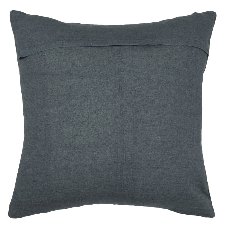 Embroidered Linen Throw Pillow