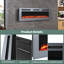 Wall Mounted/Recessed-In Stainless Steel Electric Fireplace-1339682832