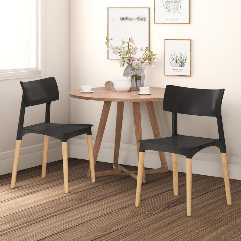 Ensemble de 2 chaises de salle à manger en plastique