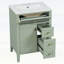 Meuble-lavabo de salle de bain avec lavabo, 3 tiroirs, support de porte à 2 niveaux-126671638