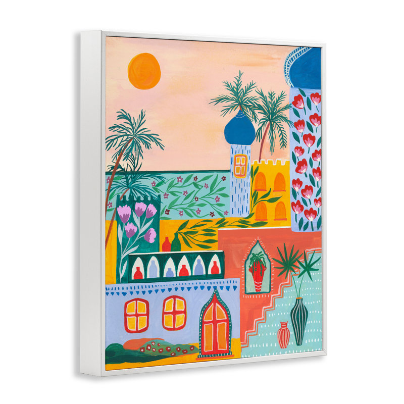 Giclée égyptienne de l'architecture égyptienne, design par Nabeela Rumi, H 14 po x l 11 po