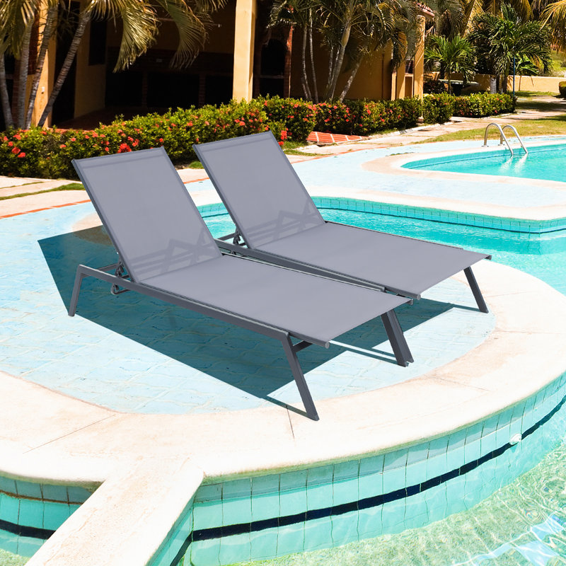 Chaise longue inclinable 75 po Musaab