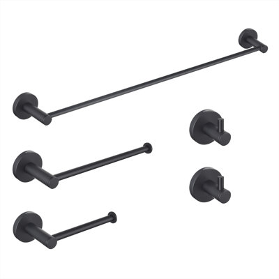 Circular 5 - Piece Bathroom Hardware Set