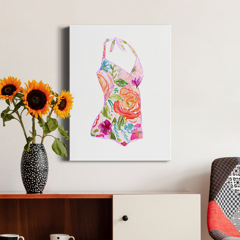 Impression sur toile tendue «Tropical Swim vêtements I» par Carol Robinson, H 32 po x l 24 po x P 1 po