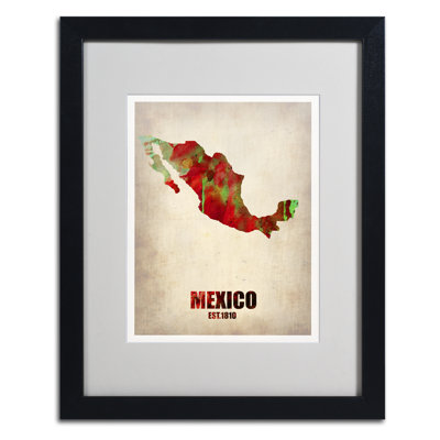 " Mexico Watercolor Map " by Naxart
