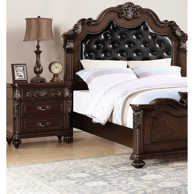 Table de chevet noyer brun pour la chambre à coucher: 2 tiroirs, conception facile à assembler avec tiroirs - table de chevet idéale pour le décor de la chambre à coucher