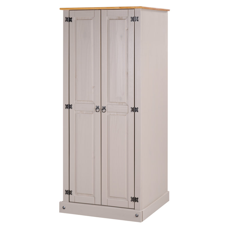 Hysley 2 Door Solid Wood Wardrobe