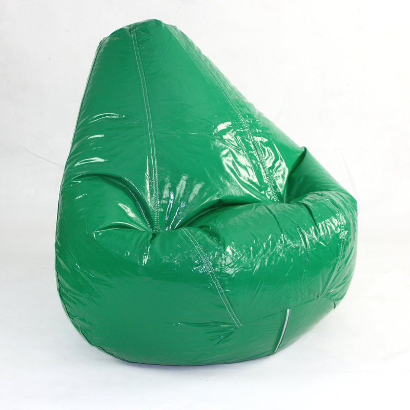 Faux Leather Bean Bag Chair, Green