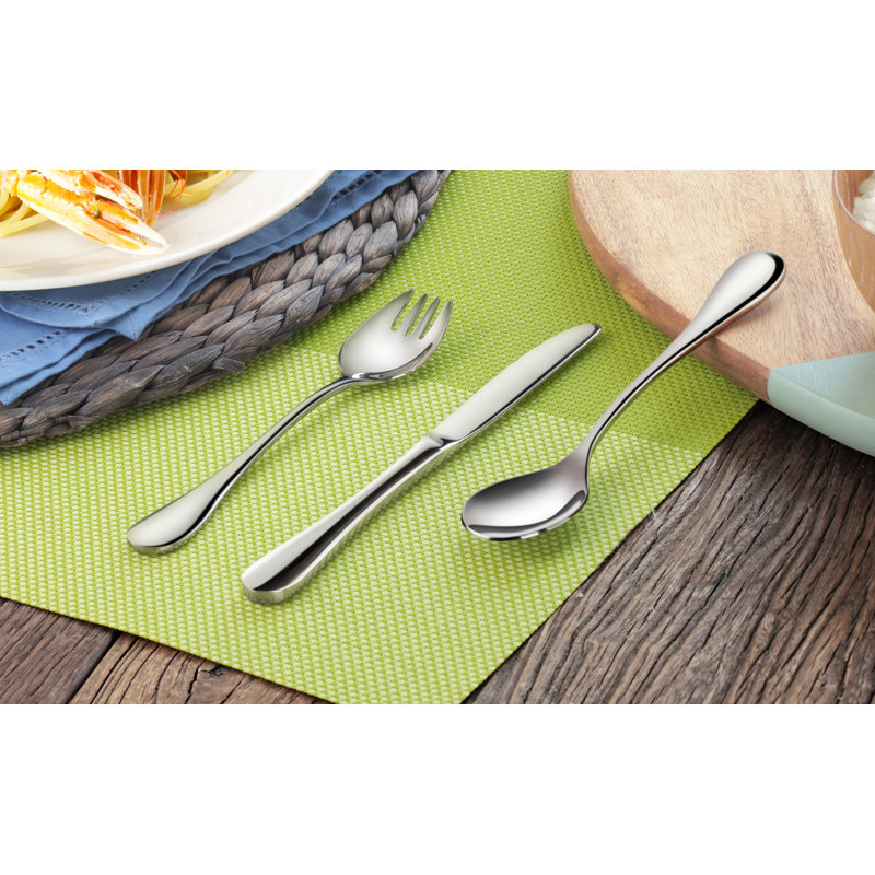 Symple Stuff Blanton Stainless Steel Flatware Set - Service for 4