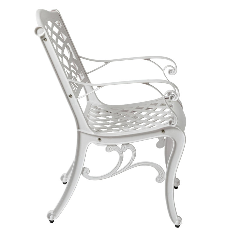 Chaise avec accoudoirs Phoenix (ensemble de 2), Blanc