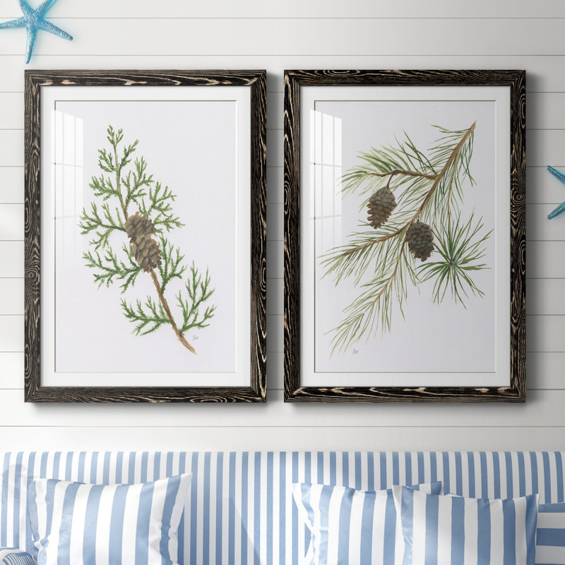 Winter Botanical III - ensemble de 2 reproductions d'art, H 31,5 po x l 47 po x P 1,5 po, H 31,5 po x l 47 po x P 1,5 po